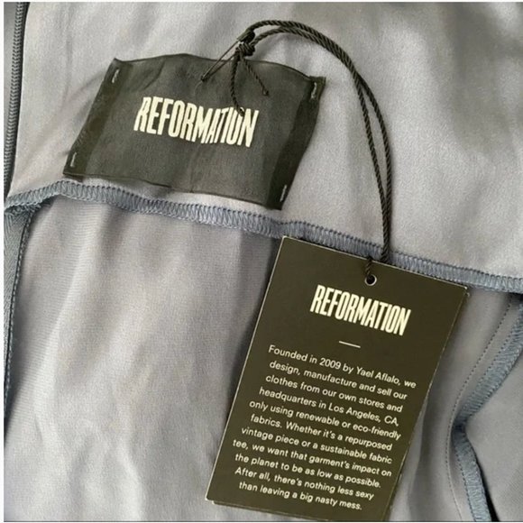 Reformation Cabot Front Slit Dress In Natural BNWT XS - Picture 7 of 8